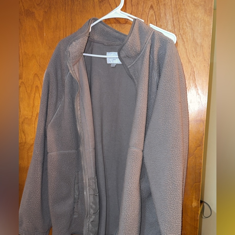 Gray Fleece Jacket XXL